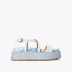 Kurt Geiger Chelsea Flatform Sandal - Blue Pale Combination