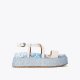 Kurt Geiger Chelsea Flatform Sandal - Blue Pale Combination