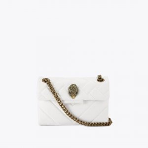Kurt Geiger Mini Leather Kensington Bag - White