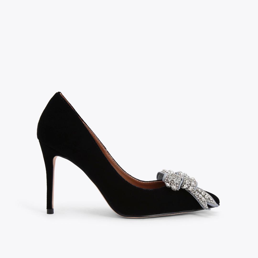 Kurt Geiger Belgravia Bow Court Heel - Black