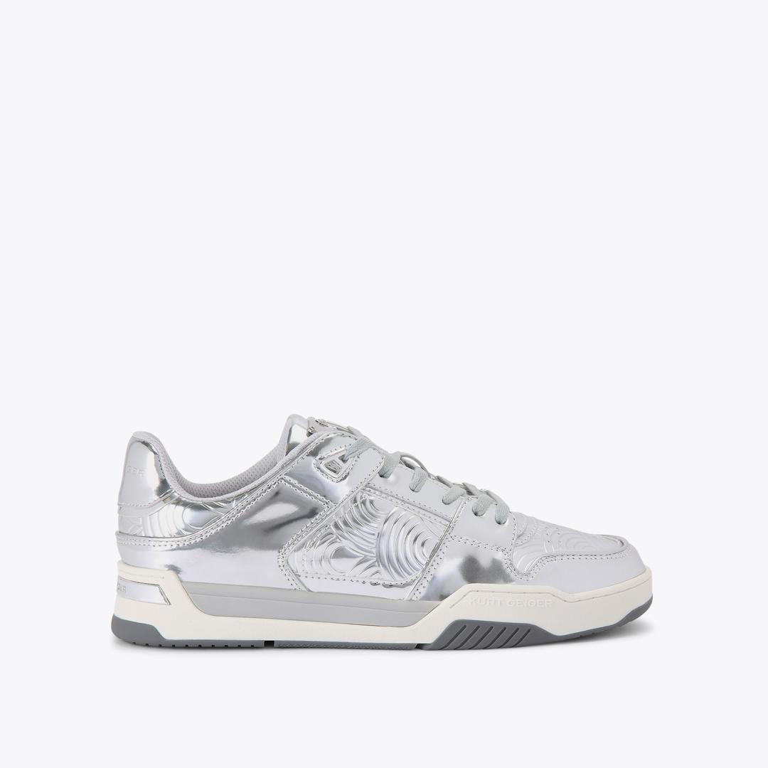 Kurt Geiger Regan Plaque Sneaker - Silver