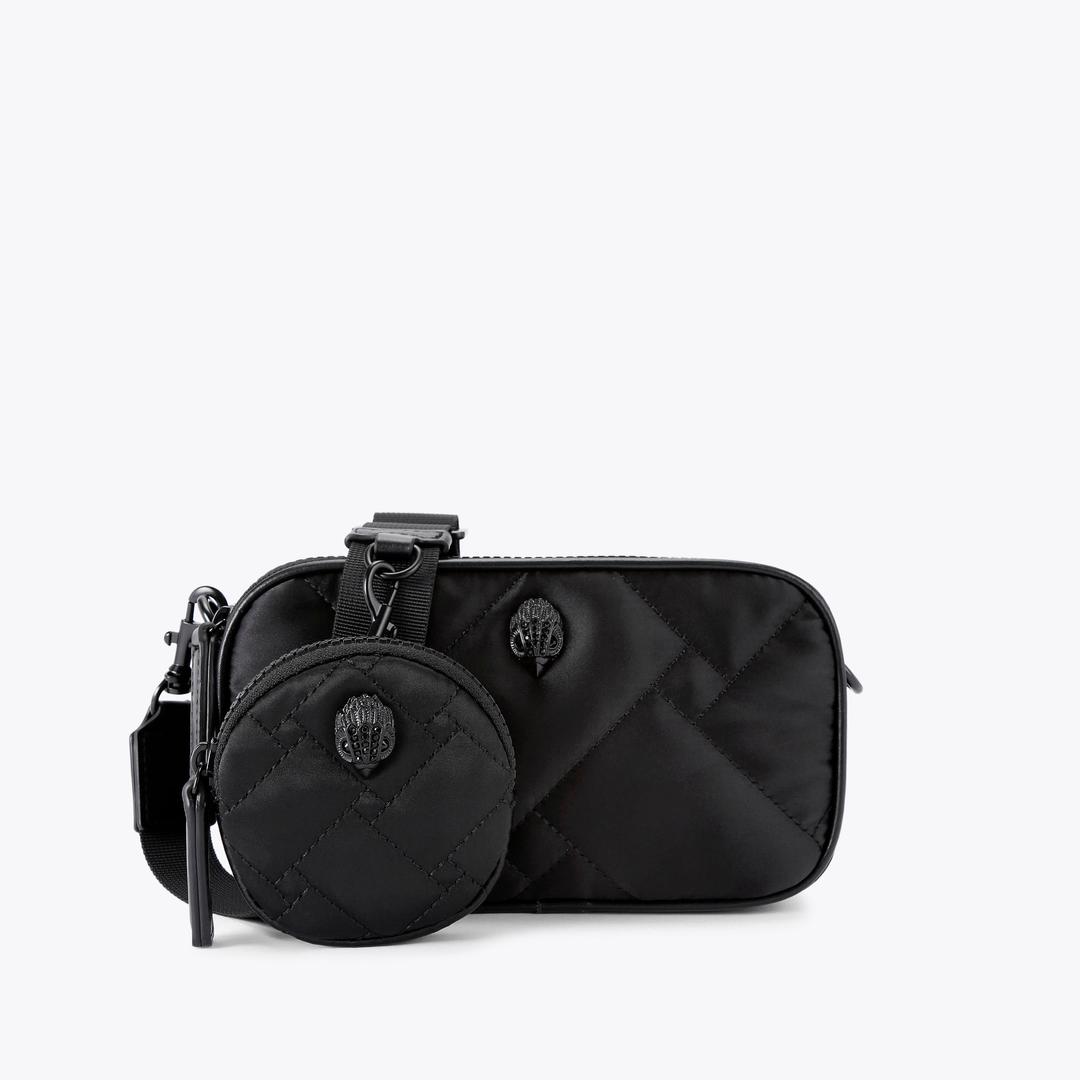 Kurt Geiger Small Recycled Duo Zip Camera Bag - Black