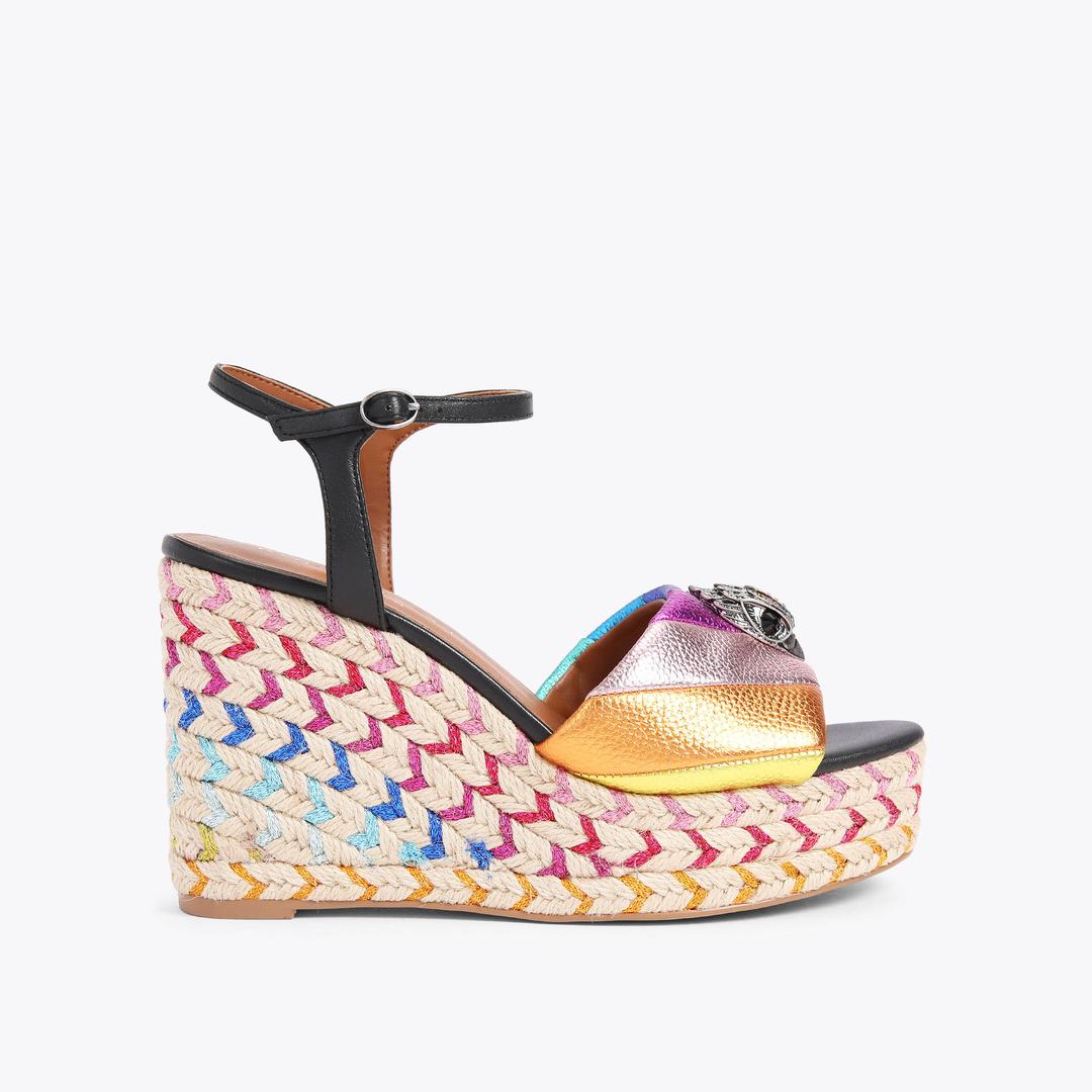 Kurt Geiger Kensington Espadrille Wedge - Black Combination