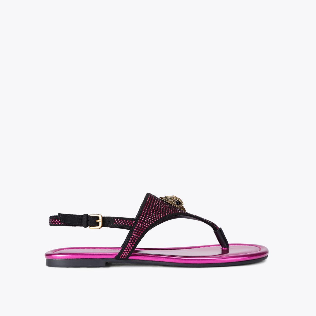 Kurt Geiger Kensington Flat Slingback - Fushia Combination