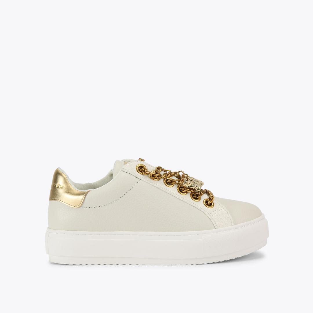 Kurt Geiger Laney Charm Sneaker - White Comb