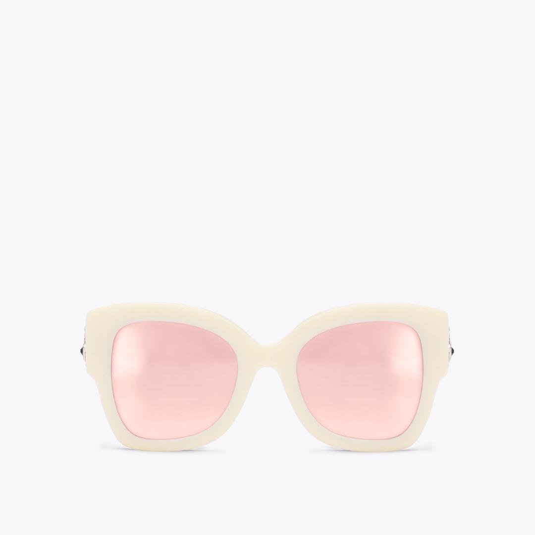 Kurt Geiger Square Butterfly Sunglasses - Bone