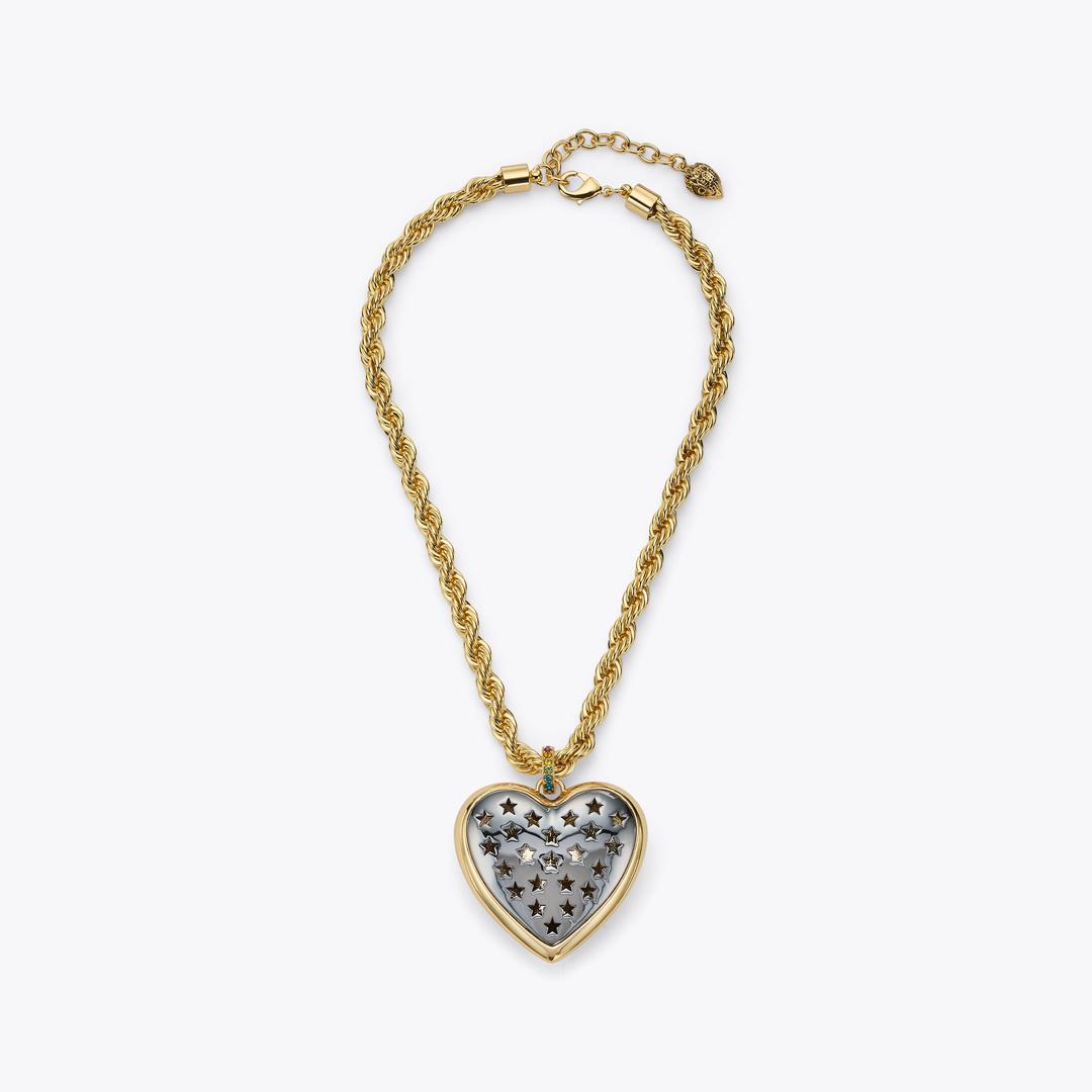 Kurt Geiger Xl Heart Necklace - Gold