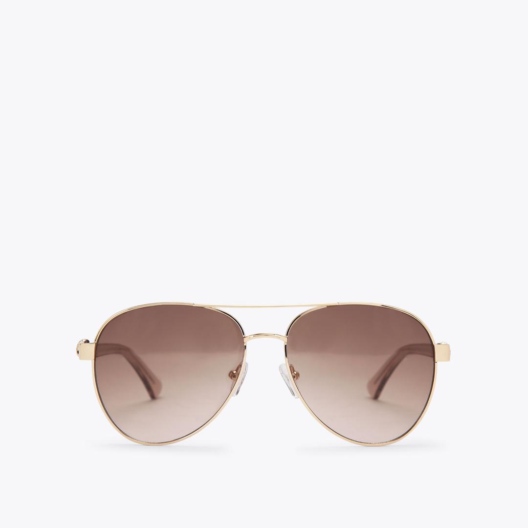 Kurt Geiger Regent Aviator Sunglasses - Gold