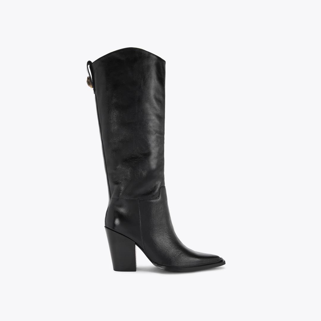 Kurt Geiger Billy Western Knee Boot - Black