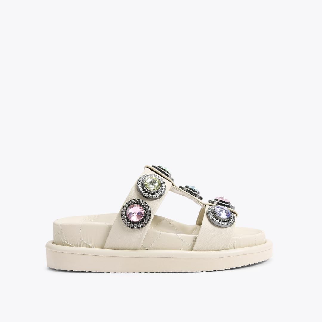 Kurt Geiger Orson Crystal Sandal - Bone Combination