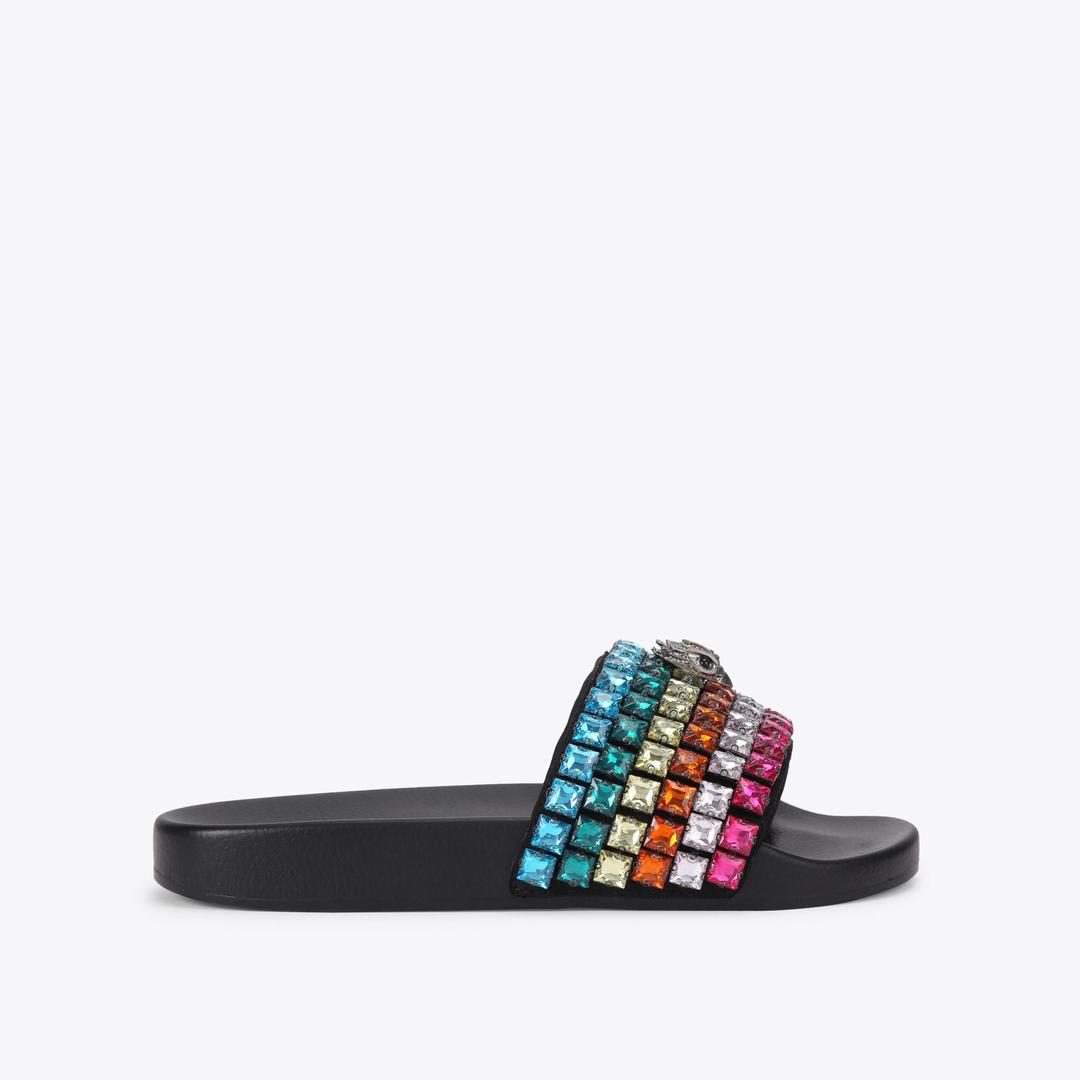 Kurt Geiger Meena Eagle Jewel Slide - Black Combination