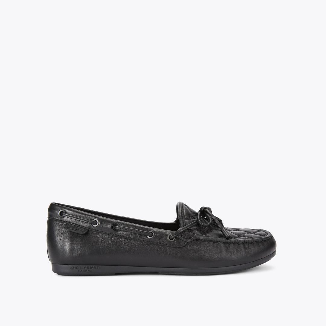 Kurt Geiger Eagle Moccasin Drench Flat - Black