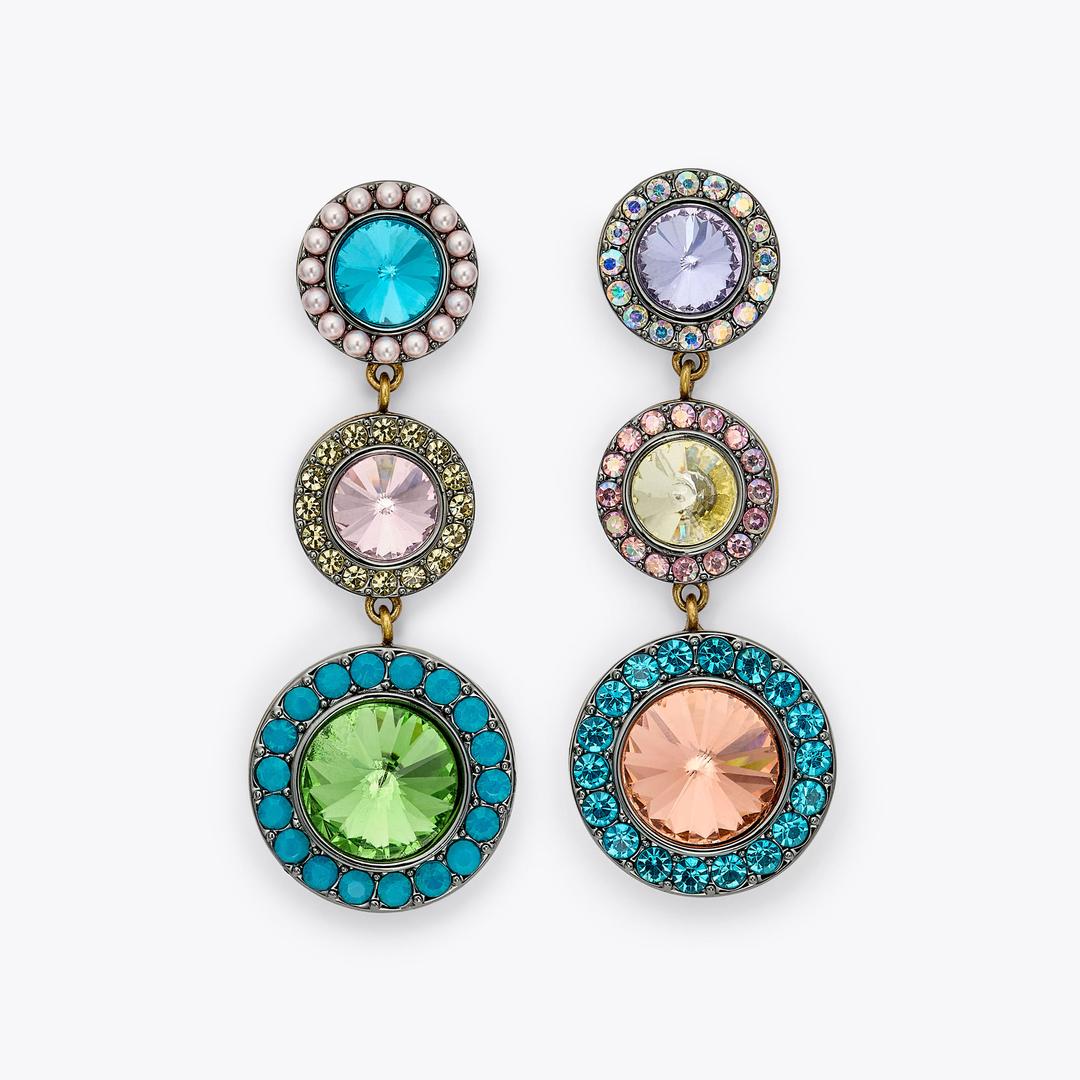 Kurt Geiger Octavia Linear Earrings - Pink Combination