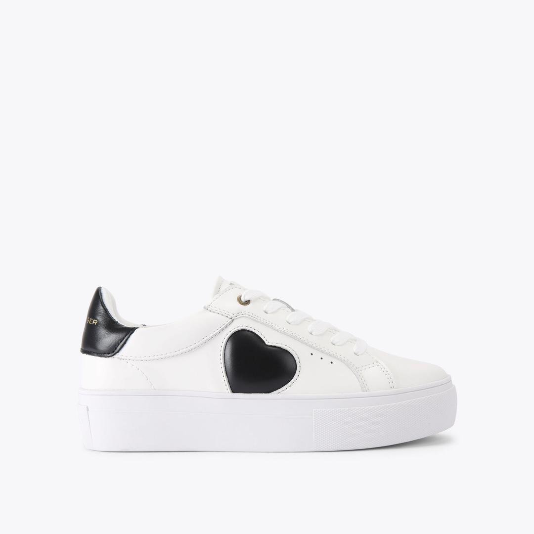 Kurt Geiger Lana Heart Sneaker - White Black