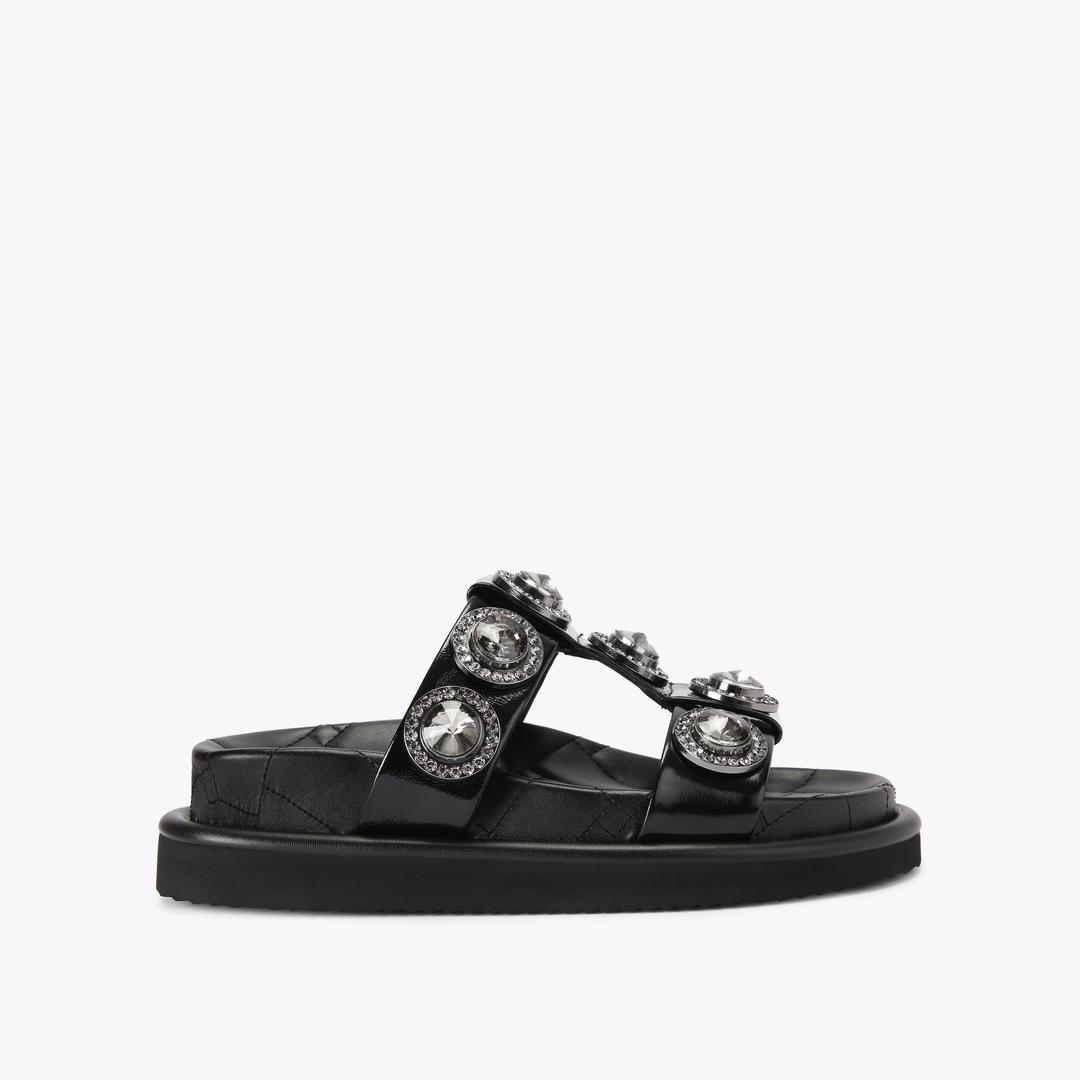 Kurt Geiger Orson Crystal Sandal - Black