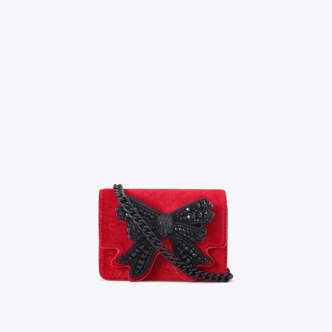 Kurt Geiger Micro Shoreditch Bow Bag - Red