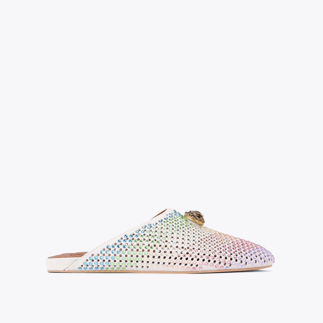 Kurt Geiger Chelsea Slider Flat - Bone Combination