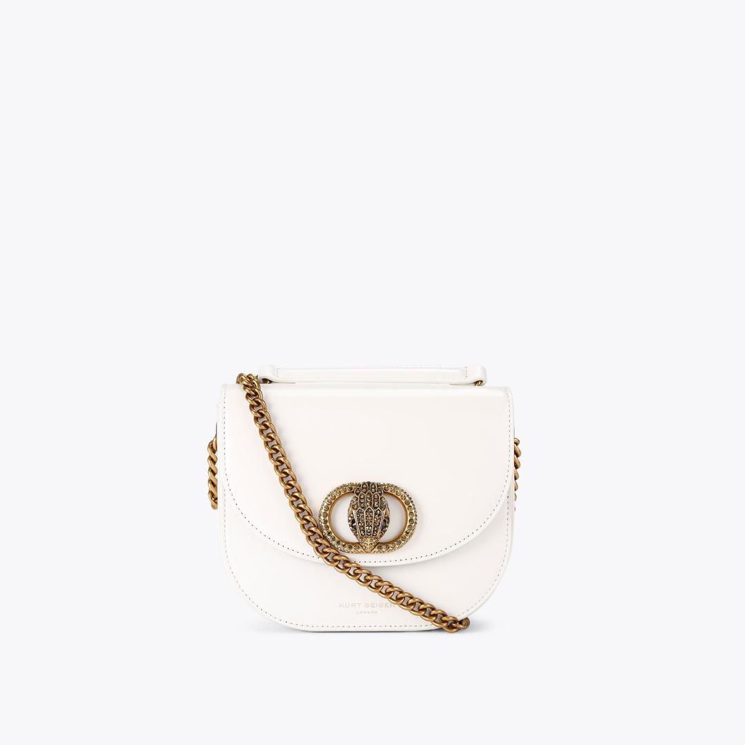 Kurt Geiger Chelsea Saddle Bag - Bone