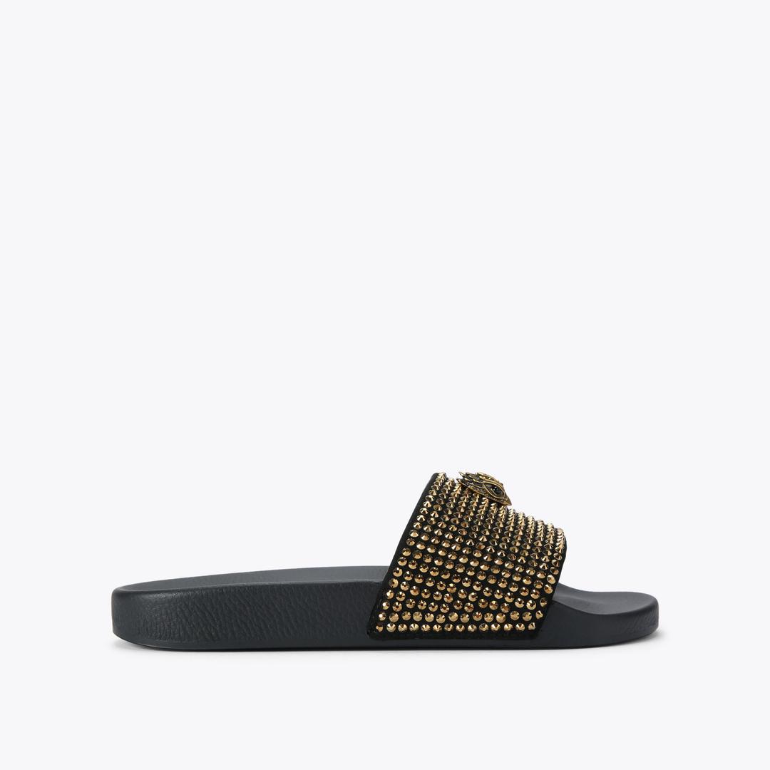 Kurt Geiger Meena Eagle Slide - Gold Combination