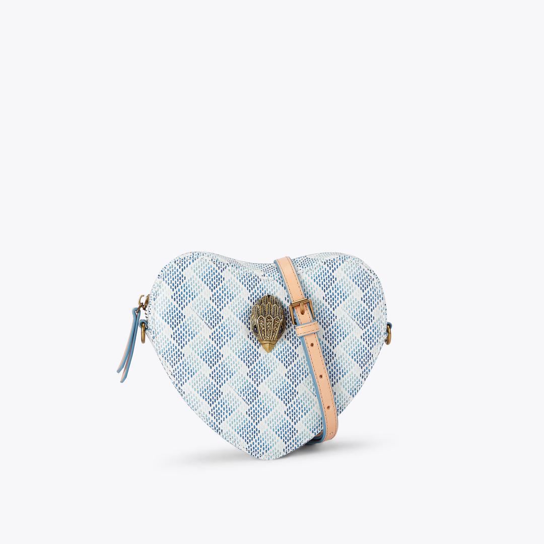 Kurt Geiger Camden Heart Cross Body Bag - White Comb