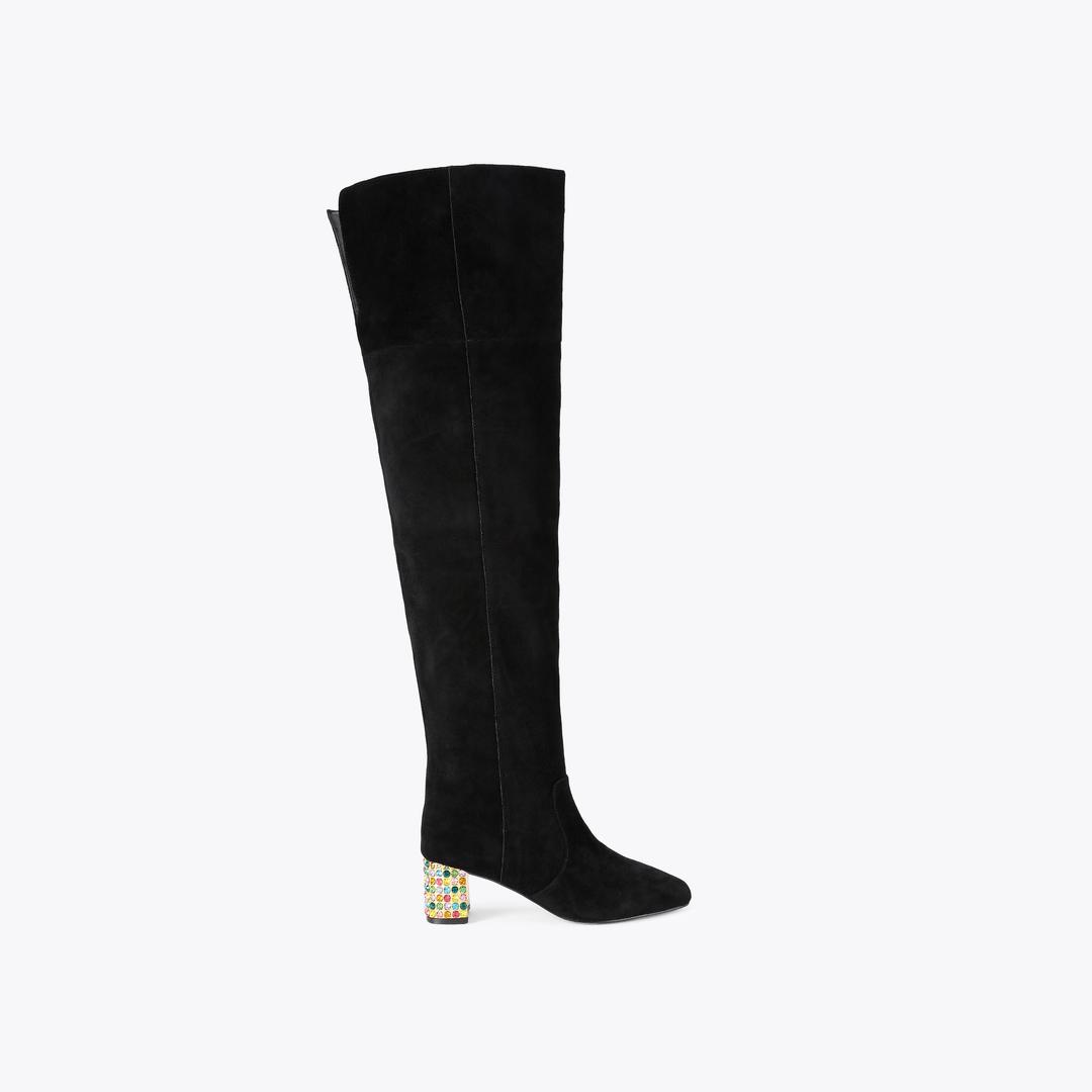 Kurt Geiger Chelsea Block Over The Knee Boot - Black