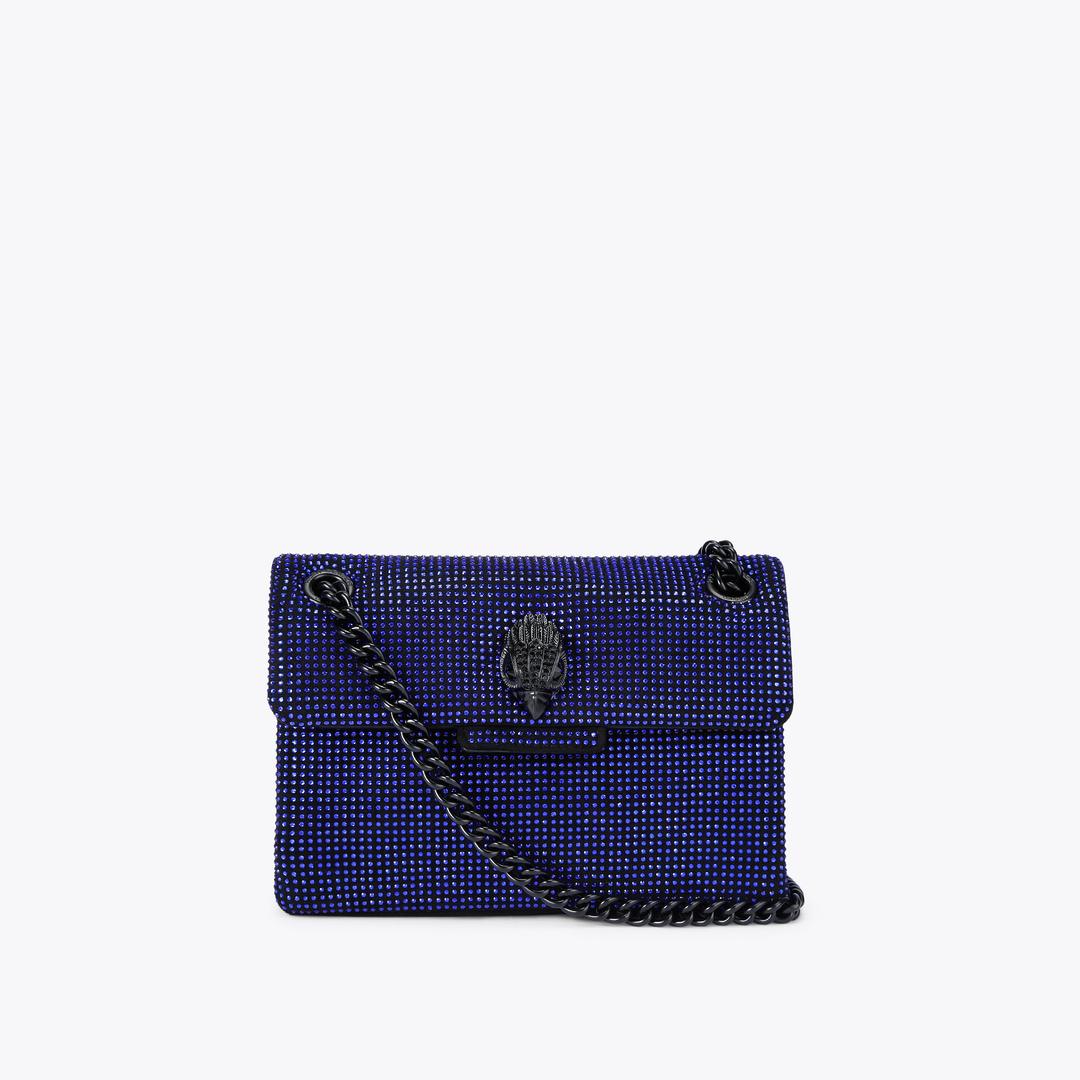 Kurt Geiger Mini Fabric Drench Kensington Bag - Blue Dark Combination