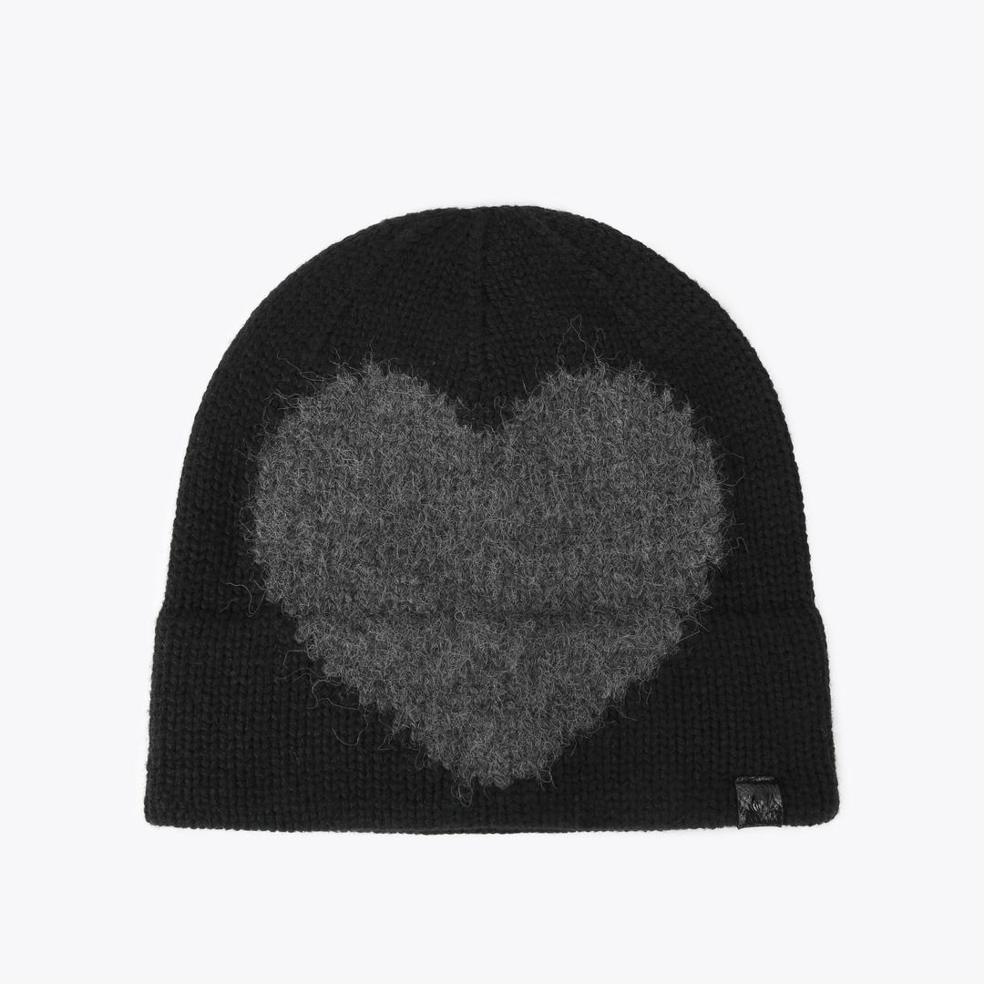 Kurt Geiger Intasia Heart Beanie - Black