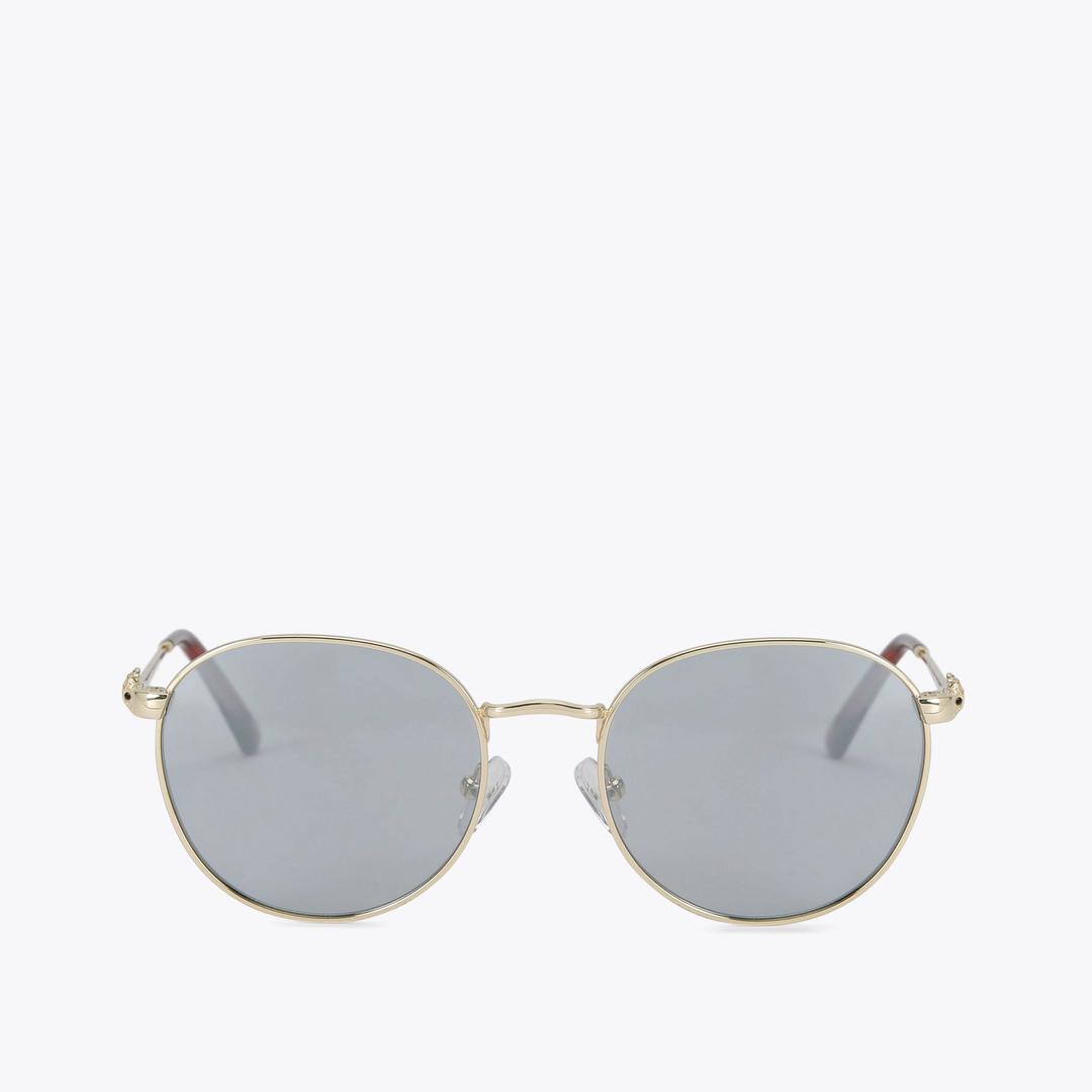Kurt Geiger Shoreditch Round Sunglasses - Gold