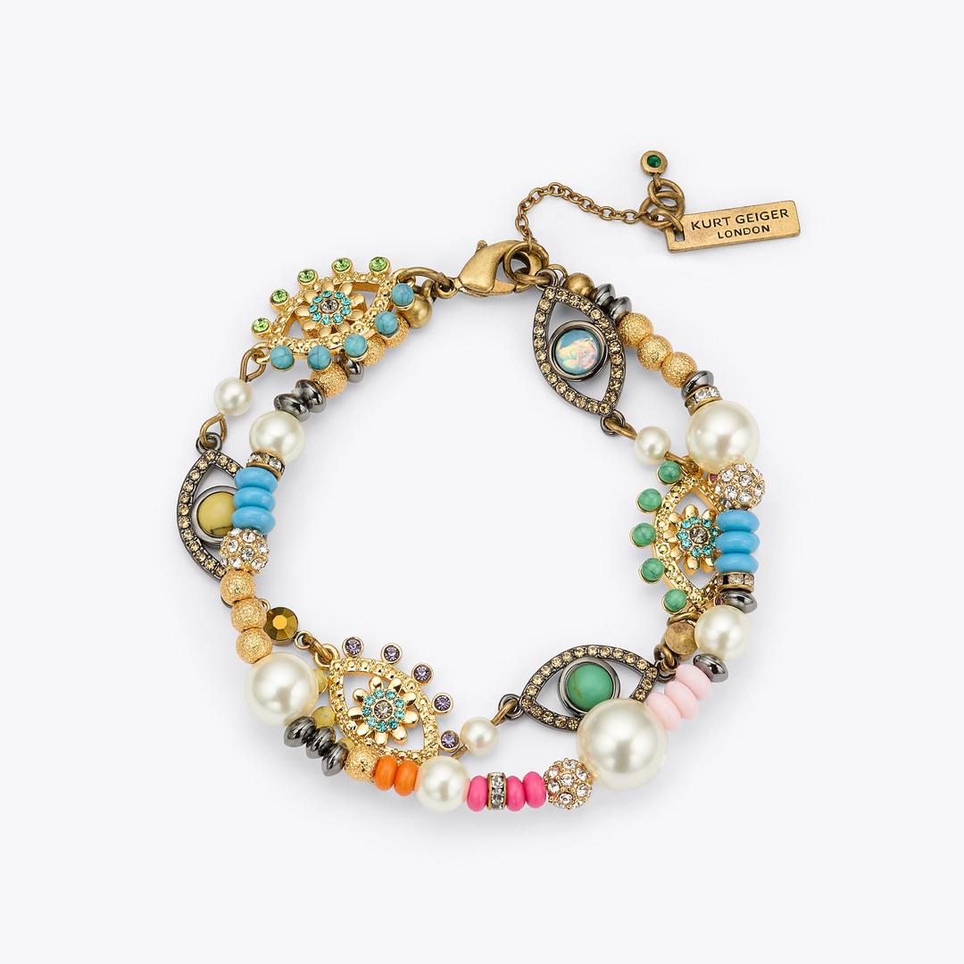 Kurt Geiger Multi Strand Eye Bracelet - Multi / Other