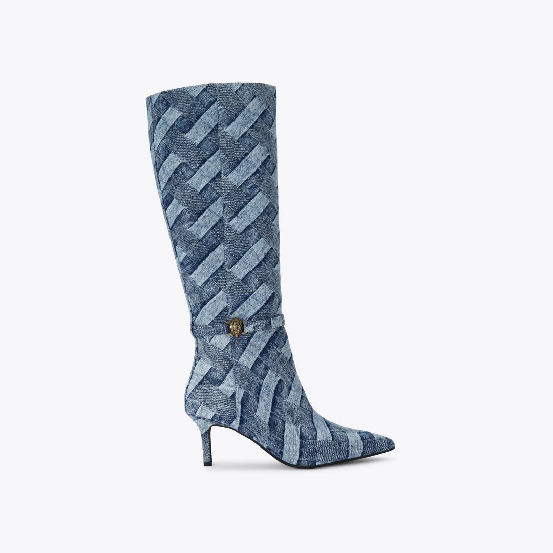 Kurt Geiger Kensington Flexi Knee Boot - Denim